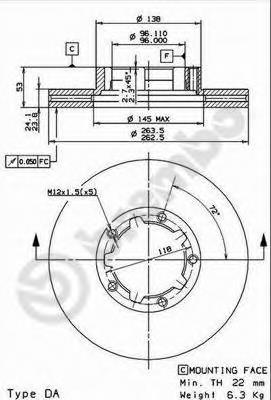 09711710 Brembo диск гальмівний передній