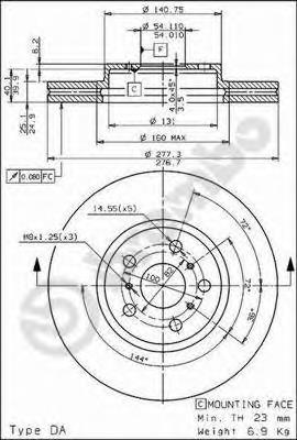 Купити 09680610 Brembo Ротор гальмівний