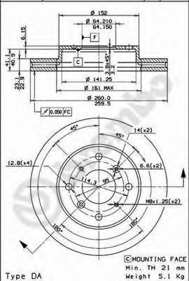 Гальмівні диски передні 09675310 Brembo