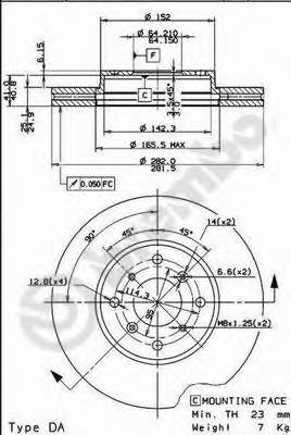 09792810 Brembo Гальмо дискове переднє