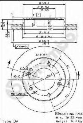 Гальмівні диски передні 09854610 Brembo