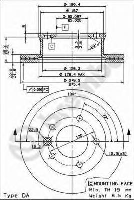 Купити 09731424 Brembo Ротор гальмівний
