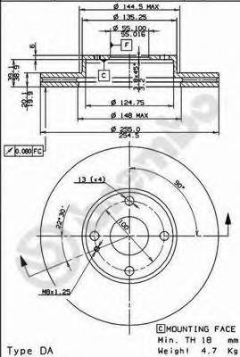 09737911 Brembo Гальмо дискове переднє