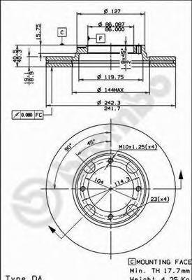 Купити 09500410 Brembo Ротор гальмівний
