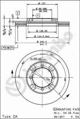Купити 09500910 Brembo Ротор гальмівний