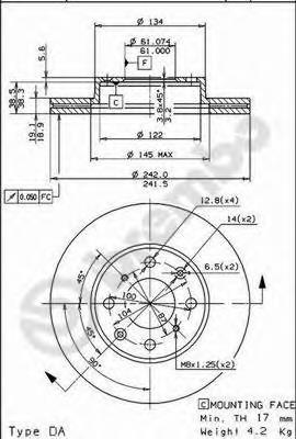 Гальмівні диски передні 09502310 Brembo