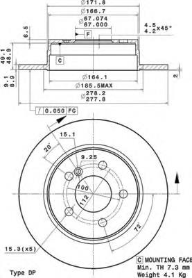 Гальмівні диски 08A73711 Brembo