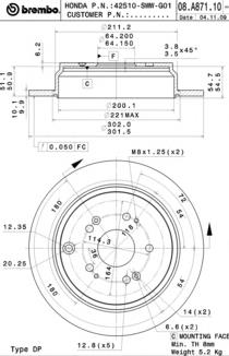 Гальмівні диски 08A87110 Brembo