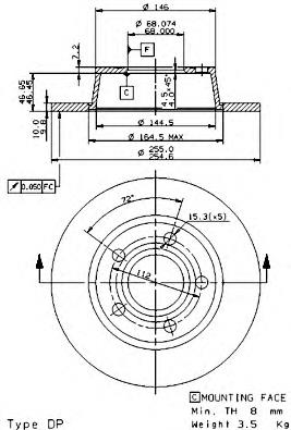 Гальмівні диски 08975111 Brembo