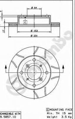 Гальмівні диски передні 09585775 Brembo