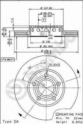Гальмівні диски передні 09573410 Brembo