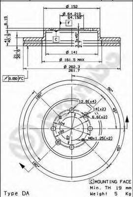 Купити 09545720 Brembo Ротор гальмівний