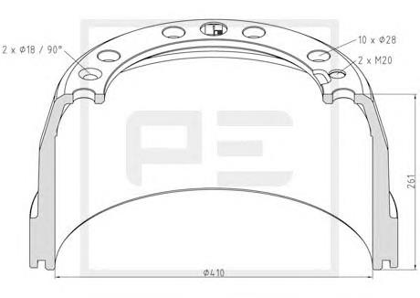 Барабан гальмівний передній Volvo 10753069 ціна, від 190.57 USD