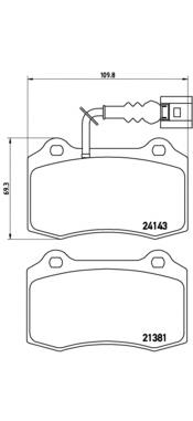 Передні тормозні колодки 07B31403 Brembo