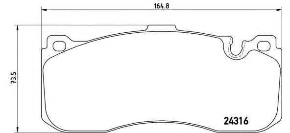 Колодки гальмівні передні, дискові 07B31402 Brembo