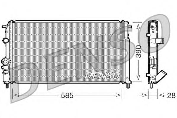 DRM23052 Denso радіатор охолодження двигуна