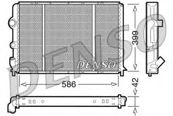 DRM23051 Denso Радіатор охолодження двигуна
