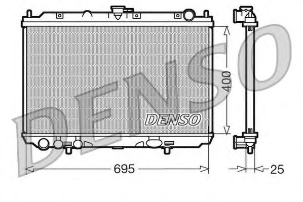 DRM46016 Denso радіатор охолодження двигуна