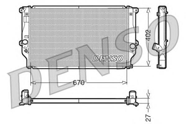 Купити DRM50025 Denso Радіатор двигуна