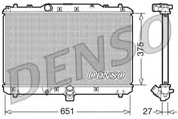 Купити DRM47022 Denso Радіатор двигуна