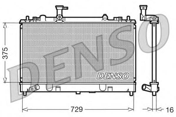 Купити DRM44011 Denso Радіатор двигуна