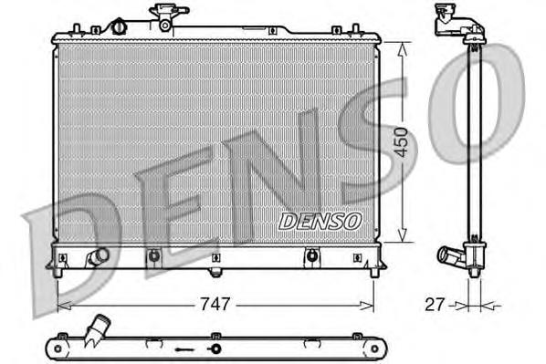 Купити DRM44025 Denso Радіатор двигуна