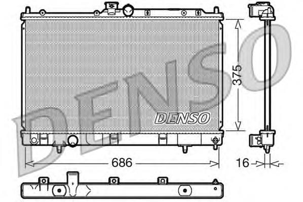 Радіатор основний Denso DRM45025 ціна, від 63.59 USD
