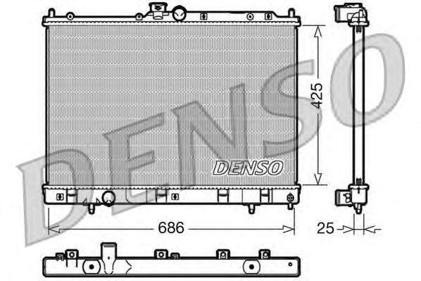 DRM45028 Denso Радіатор охолодження двигуна