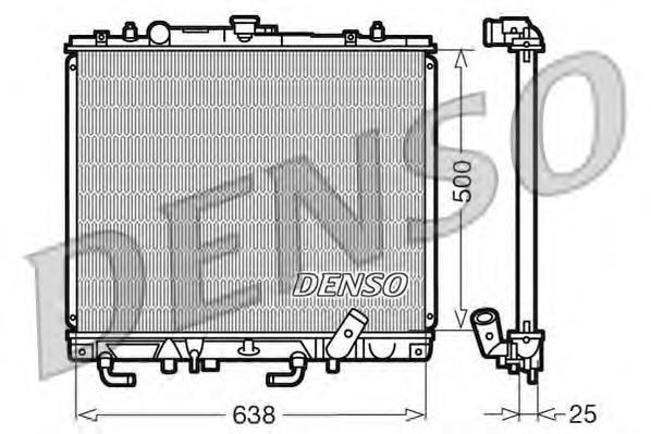 DRM45016 Denso Радіатор охолодження двигуна