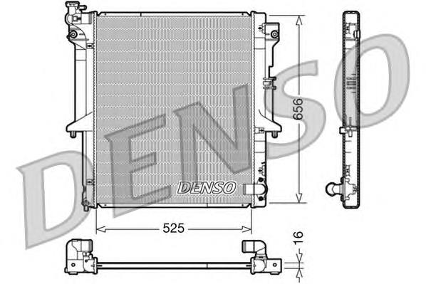 DRM45017 Denso Радіатор охолодження двигуна