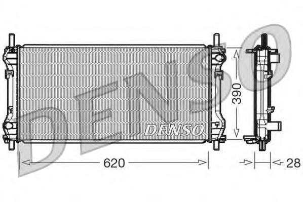 Радіатор охолодження двигуна DRM10102 Denso