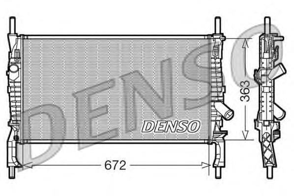 DRM10105 Denso радіатор охолодження двигуна