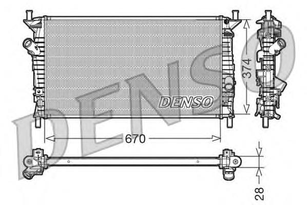 Радіатор DRM10074 Denso