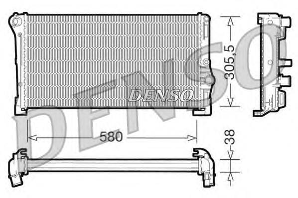 Купити DRM13010 Denso Радіатор двигуна