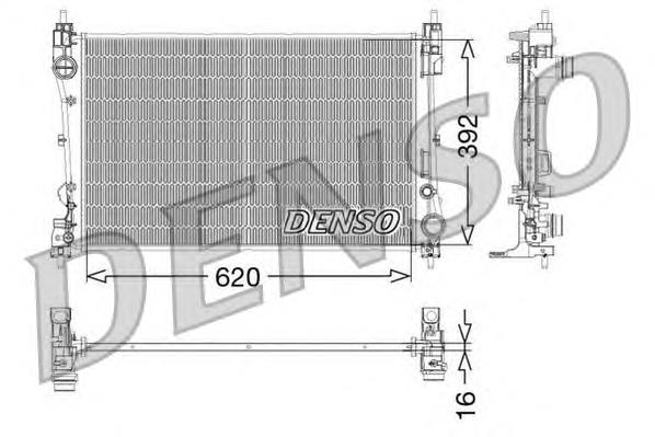 Купити DRM09115 Denso Радіатор двигуна