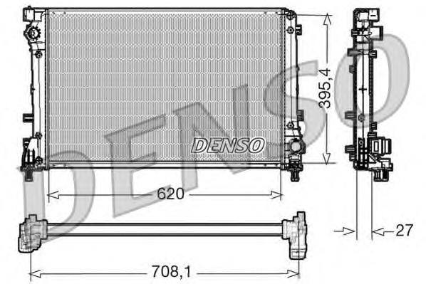 Купити DRM09163 Denso Радіатор двигуна