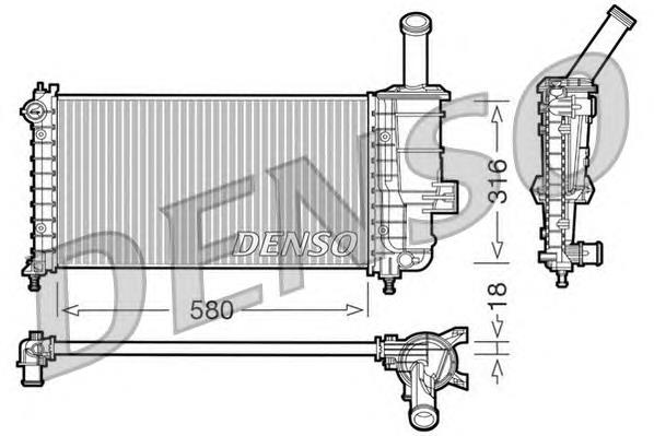 DRM09100 Denso Радіатор охолодження двигуна