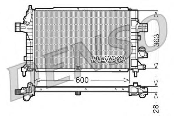 Купити DRM20102 Denso Радіатор двигуна