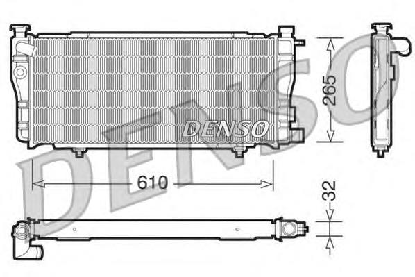 DRM21012 Denso Радіатор охолодження двигуна
