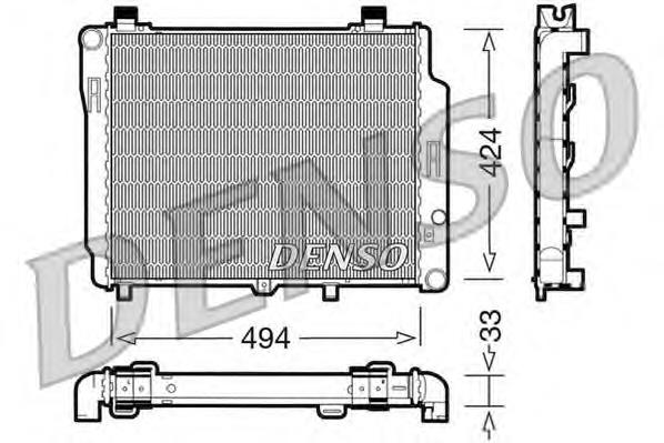 Купити DRM17074 Denso Радіатор двигуна