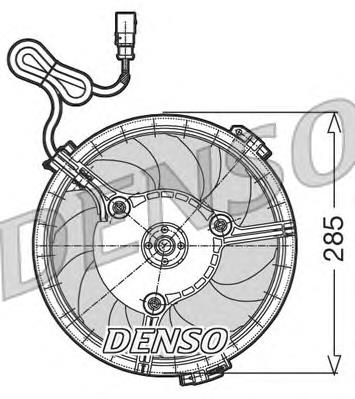 DER02005 Denso електровентилятор охолодження в зборі (двигун + крильчатка)