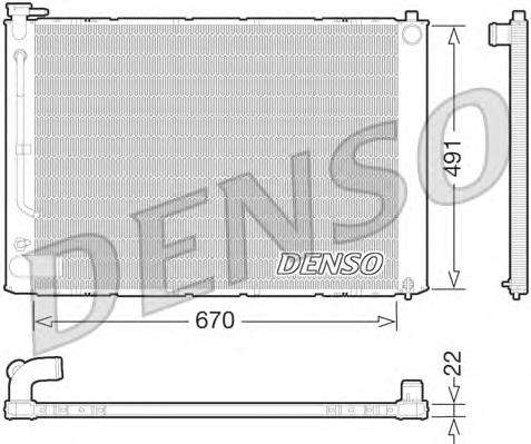 Купити DRM51011 Denso Радіатор двигуна