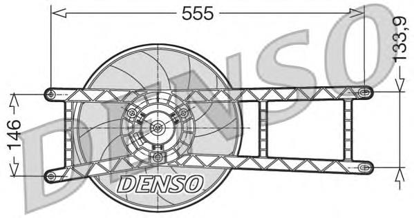 DER09017 Denso електровентилятор охолодження в зборі (двигун + крильчатка)