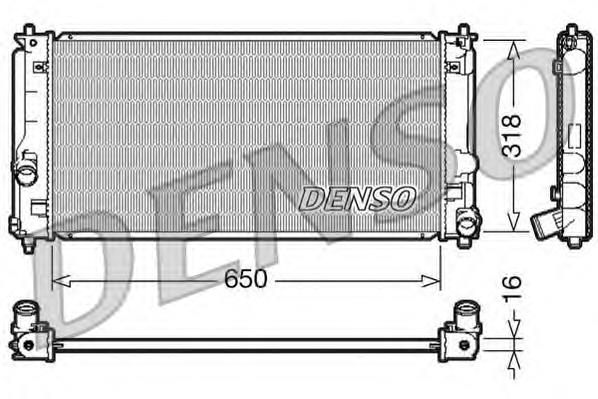 DRM50044 Denso Радіатор охолодження двигуна