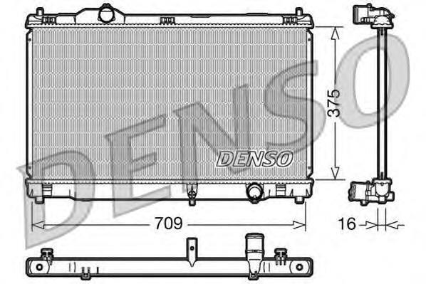 Купити DRM51001 Denso Радіатор двигуна