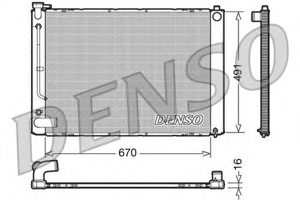 Купити DRM50055 Denso Радіатор двигуна