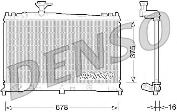 Купити DRM44027 Denso Радіатор двигуна