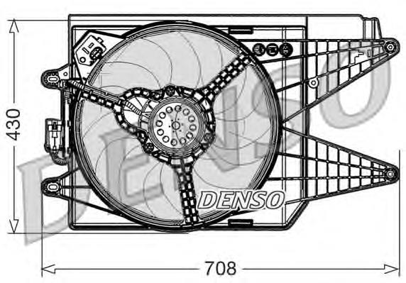 Дифузор радіатора охолодження, в зборі з двигуном і крильчаткою Abarth 500 100 (312) (Abarth 500)