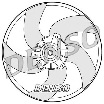 Електровентилятор охолодження в зборі (двигун + крильчатка) DER21011 Denso