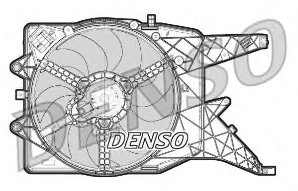 DER20011 Denso дифузор радіатора кондиціонера, в зборі з крильчаткою і двигуном